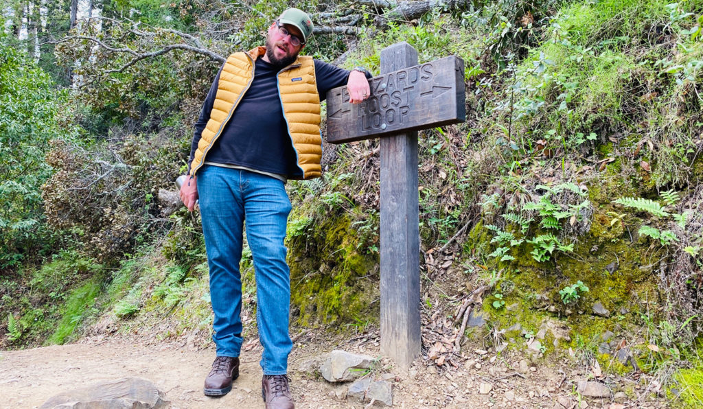 Hiking up a mountain in less than ideal shape.